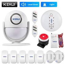 무선초인종 무선차임벨 도어벨 KERUI P6 가정 차고 보안 경보 도난 방지 스마트 모션 PIR 문 및 창문 무선, 11.KIT11