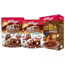 켈로그 시리얼 오곡 첵스초코 스노우초코볼 420g x 1개 + 마시멜로 400g x 1개 + 코코팝스 460g x 1개