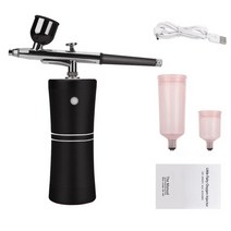 가정용산소발생기 압축기 물 산소 기계와 얼굴 휴대용 에어 브러시 나노 안개 분무기 미니 공기 스킨 케어 클렌징, [03] Black