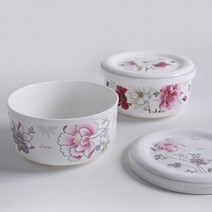 레트로본차이나도자기뚜껑찬통대 찬기 그릇 접시 반찬통 뚜껑찬통 본차이나 레트로 대 도자기 9WAEECCC, 1개, 에일린