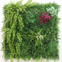 [(주)조아트] 플랜트월 벽면 녹화 조화 행잉플랜트 고급형 허브라인 잔디 50cm X 50, 상세 설명 참조