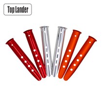 2 4 6Pcs 캠핑 텐트 Pegs U 모양 말뚝 야외 해변 눈 모래 알루미늄 텐트 액세서리 23 Cm 합금 모래 지상 못, Silver 2pcs_3