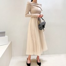 [미나그램] 어템 보트넥 니트 샤원피스