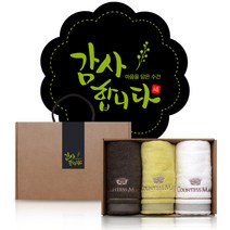 송월타올 카운테스마라 센치 150g x 3p 수건선물세트 어버이날 칠순 팔순 회사 교회 개업 행사 근로자의날 답례품, B세트 / 문구 : 감사합니다