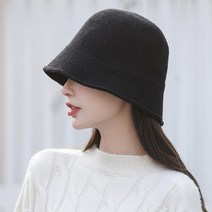 쇼미코리아 여성 남성 봄 가을 양모 울 니트 버킷햇 벙거지 모자