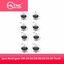 베벨 기어 1M 15/16/18/20/22/25/30 톱니 내부 보어 6mm 90 도 변속기 DIY 탄소강 cnc 기계, 02 16 치아_03 7mm