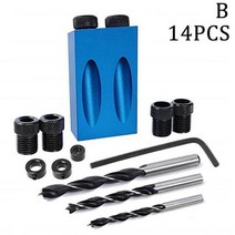 드릴 가이드 거치대 경첩 지그 목공 공구 15 도 경사 구멍 로케이터 비트 Diy 도구 키트 포켓 펀처 세트 I6i5, [02] B