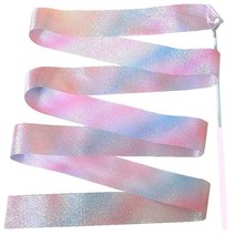 리듬체조 리본 2m4m 컬러 다양한색상 장비 댄스 무지개색 트레이닝, 분홍색 손잡이, 2m