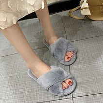 사무용 여성 회사 슬리퍼 예쁜 직장인 퍼슬리퍼 실내 ..