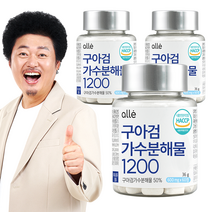 구아검 가수분해물 1200 윤택 알레 600mg x 60정, 3통
