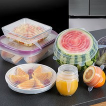 만능실리콘덮개 만능실리콘뚜껑 요술실리콘뚜껑 세트 6P 12P 전자렌지OK, 실리콘뚜껑 24개set