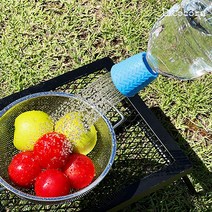 코코로 캠핑용 샤워기 페트병 결합 캠핑 차박 휴대용 간이샤워기 샤워헤드, 오렌지, 1개