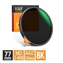 [정품] K&F CONCEPT NANO-X Variable ND2-ND400 가변필터 8K AGC Glass 77mm