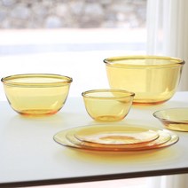 윤홈 비라운드 빈티지 앰버글라스 유리 믹싱볼 3사이즈, M