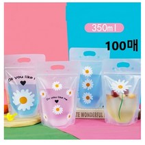스파우트 음료 데이지 지퍼 팩 파우치 350ml 100매