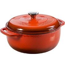 Lodge 롯지 에나멜 캐스트 아이론 더치 오븐 7.5쿼트 포피, Dutch Oven, Poppy