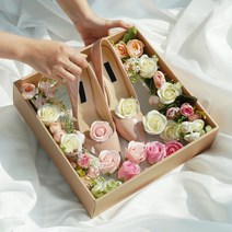 갓샵 고급형 전역 꽃신 박스 여자친구선물 플라워박스 곰신, 옵션3+조화(랜덤발송)