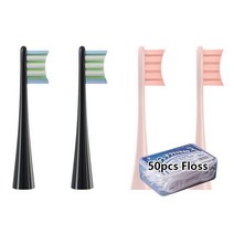 전동 칫솔 브러쉬 On X/X PRO Elite/F1/ ir 용 4ps 교체 브러시 헤드 2 소닉 전동 칫솔 노즐 Soft DuPont r, 19 2Black2Pink Floss