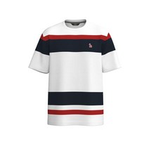 22SS 레드 컬러 블록 반팔 티셔츠 HZTS2B546R2