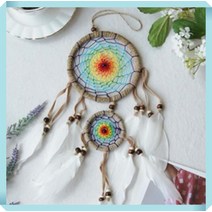 베란다문 장식 화려한 무지개 드림캐쳐 빈티지소품 사랑담은선물 여자아이 캠핑장소품 기대감가득 좋은기운