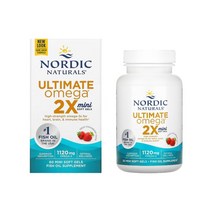 노르딕 내츄럴스 얼티메이트 오메가 2X 딸기향 560mg 60소프트젤, 1개, 기본