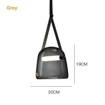 원목 리빙다이닝테이블 식탁 엔틱 북유럽 가죽 펜던트 조명 유리 테이블 다이닝 룸 거실, 3.Grey Glass - Warm White