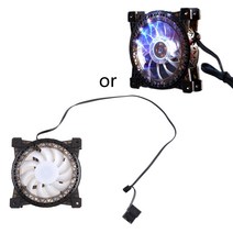 케이스 팬 rgb 용 120mm 케이스 팬을위한 4pin+6pin rgb 조정 가능한 PC CPU CHAS, 하얀색