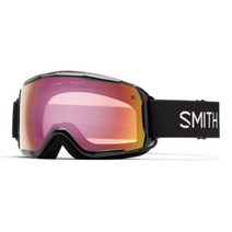 Smith Grom 스노우 고글 블랙/레드 센서 미러, Red Sensor Mirror, Black / Red Sensor Mirror