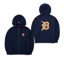 MLB 엠엘비 베이직 빅로고 기모 후드집업 디트로이트타이거즈 딥네이비 3ATRB0426