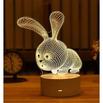 영업중 OPEN LED 오픈 네온 사인 24 보드 간판 광고판 3D 램프 아크릴 USB 야간 조명 램프크리스마스 크리스마스 장식 홈 침실 생일 결혼 선물 164EA 7, 11 11 - rabbit