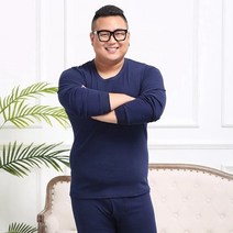 대형 6xl 7xl 8xl 겨울 남성 따뜻한 100 면 속옷 열 레깅스 세트 탑과 바지 탄성 스트레치 하의 54
