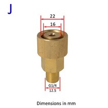 가정용고압세척기 휴대용고압세척기 무선세차기 금속 어댑터 거품 노즐 발생기 총 Nilfisk Karcher Huter Elitech Lavor 용 세척 비누 거품기, J