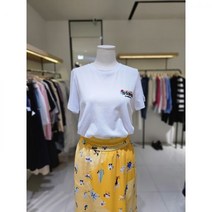 ［오즈세컨］로고 자수 하프 슬리브 티셔츠 O22D3TTOM08W(573241 )
