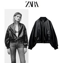 PU 레더 라이더 MA1 ZARA 자라 여성 자켓
