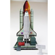 H40cm 3D 입체 종이퍼즐 발사대 우주왕복선 모형 돌봄 유아 교구 수업 블럭 완구 제작 조립 유치원, 상세페이지참조
