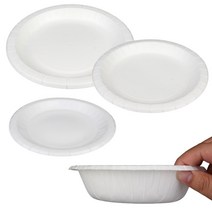 종이 밥그릇 일회용 앞접시 국그릇 밥 국 용기 접시 1회용기, (220mm-접시)