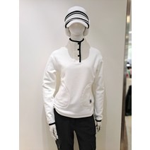 [팬텀골프] 여성 플리스 배색 반버튼 하이넥 티셔츠 221B4TH054(1268351)