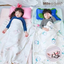 밀로앤개비 분리형 모달 사계절 어린이집 낮잠이불 미니베개 세트, 리틀캐리커처 딜런/미니 톰1마이크로미니1