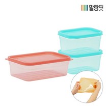 [생활엔]말랑핏 차곡차곡 식재료 보관용기나 홀로 세트 2종 3P