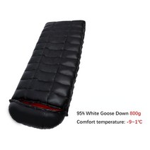 캠핑이불 슬리핑백 캠핑침낭 군용침낭 라이너 경량침낭 거위 다운 캠핑 관광, 6.black-800g