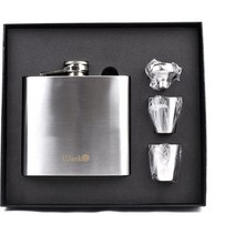 UJack 유잭 304 스테인리스제 위스키병 일본 정품, 스테인리스강, 16oz