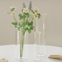 슈가범벅 인테리어소품 디퓨져 수경재배 조화장식 생화꽃꽂이 내열유리 일자 롱 꽃병