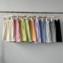 여자 쭈리 면 5부 트레이닝 밴딩 추리닝 반바지 팬츠