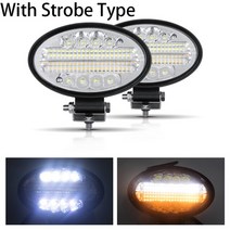 볼보트럭부품 led bar 12v 24v work light 5.5 144w 인치 트랙터 타원형 수확기 suv car 4x4 4wd ford 지프 험머 지게차 스카니아, 2개 스트로보