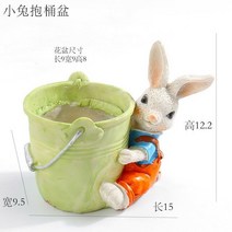 대형 화분 다육 식물 조합 화분심은 플래터 토끼 만화 수지 빅사이즈 비세라믹, [04] 버건디