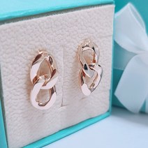 [윤금방] 14k 18k 리베 체인 드롭 금귀걸이 여성 원터치 볼드한 여자친구 선물
