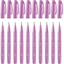 일본직발송 3. 페테르 펜 테루 붓 터치 사인 펜 핑크 퍼플 10 개 SES15C-P2 B083ZTKMKB, One Size, One Color