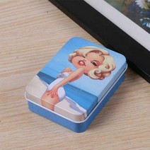 트리보관함 만화 직사각형 양철 상자 크리 에이 티브 미니 카드 보관 상자 포장 주석, 아름다움