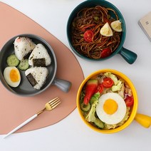 세라믹 손잡이 볼 북유럽스타일 그릇, 민트