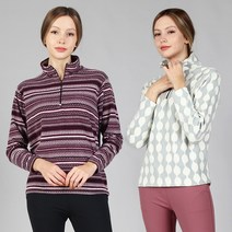 여성용 반집업 후리스 긴팔 티셔츠 세트 등산복 상의 겨울 플리스 목폴라 티 방한 집업 자켓